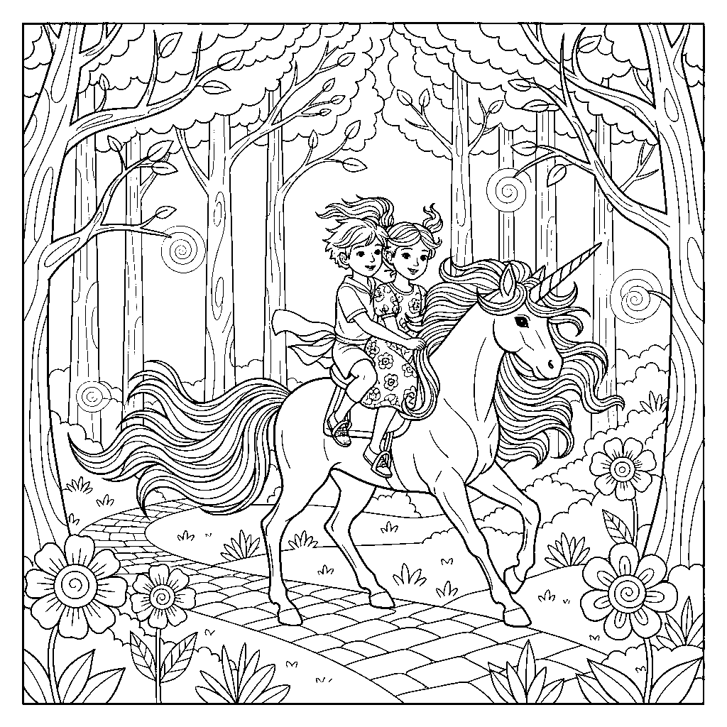 Das Einhorn im Zauberwald