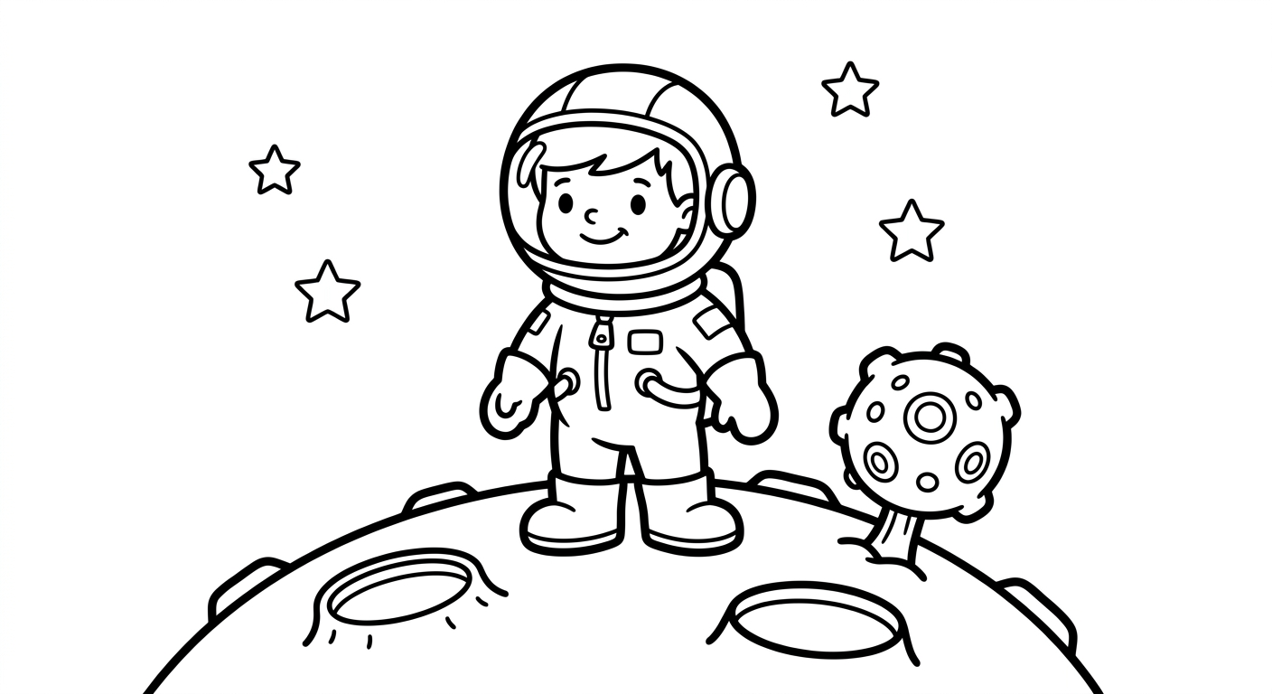 Ein Astronaut auf einem fremden Planeten