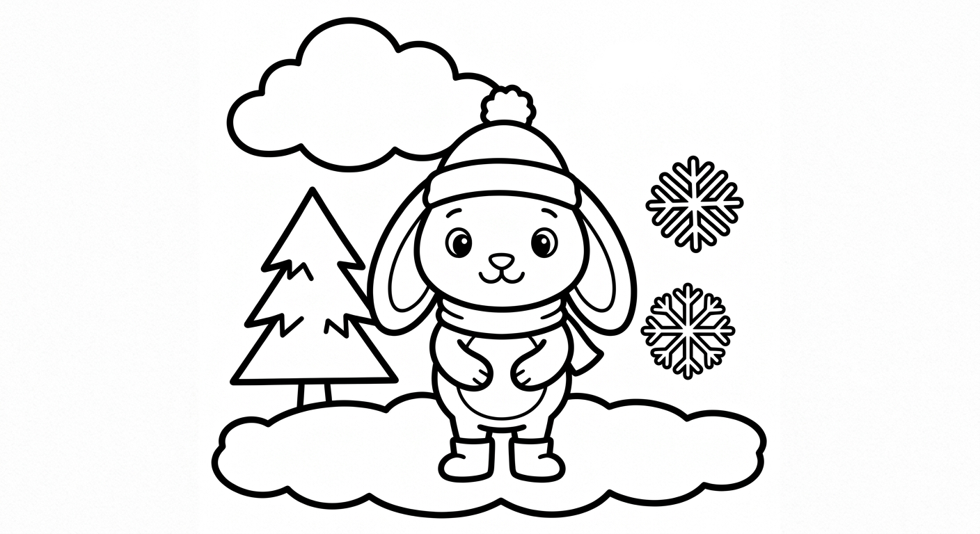 Ein Hase im Schnee