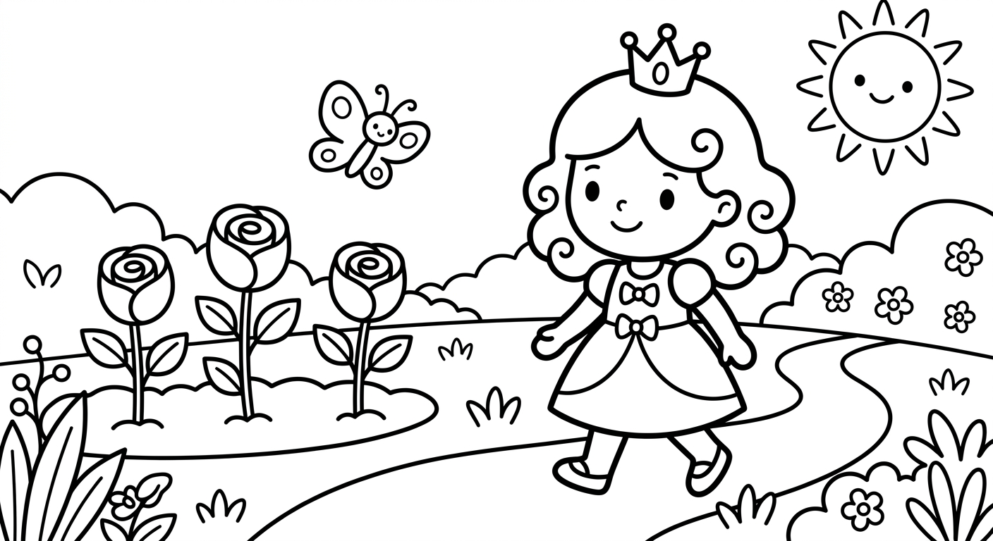 Eine Prinzessin im Rosengarten