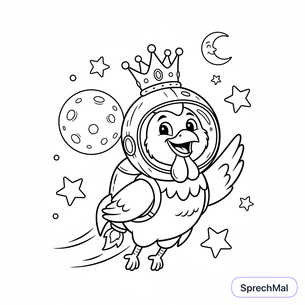 Mini-Geschichte: Hahn auf dem Weg zum Mars