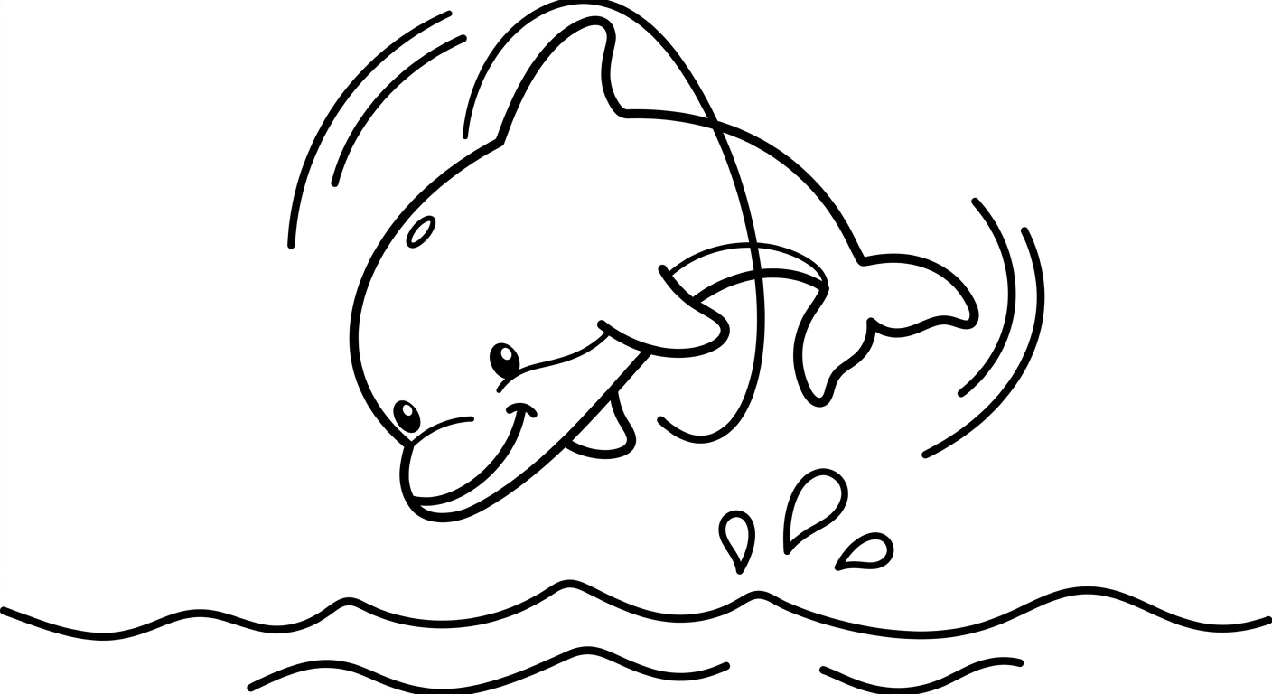 Ein Delfin macht einen Salto