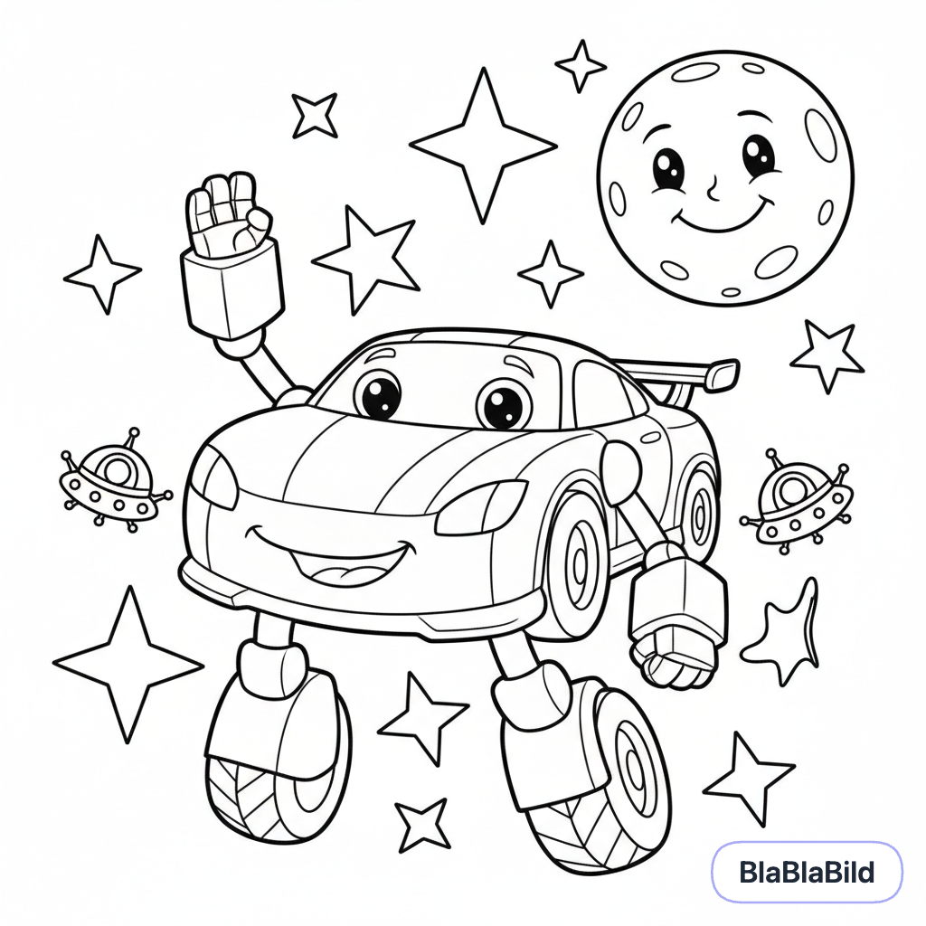 Malvorlage: Transformer, Camaro, Laserwaffen, Angriffslustig, Bot