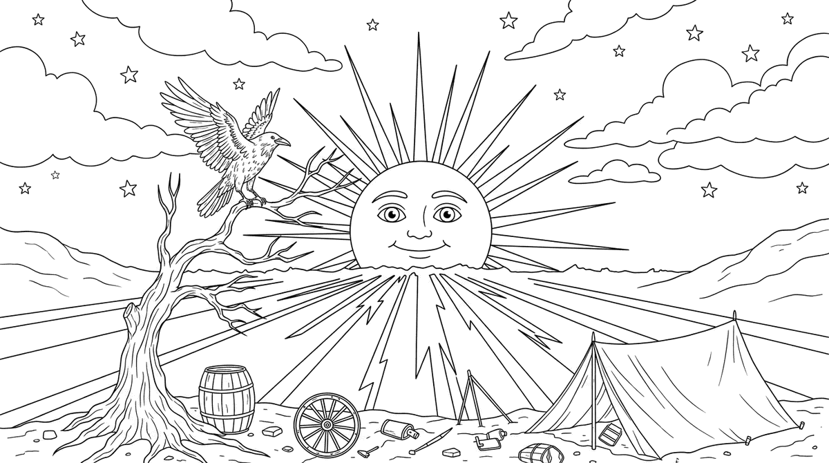 Seite 4: Nun ruht die Sonne mit einem Gefühl der Wärme.