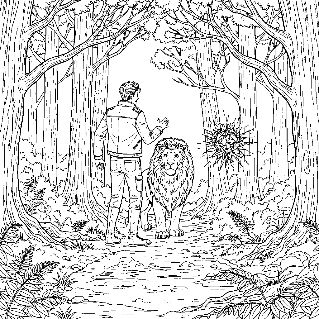 Seite 2: Plötzlich brach ein tiefes Lachen die Stille, ein Echo, das den Waldboden erzittern ließ. Zwischen den Schatten der Bäume schimmerte etwas Goldenes auf, und der Wanderer spürte, wie sein Atem stockte.