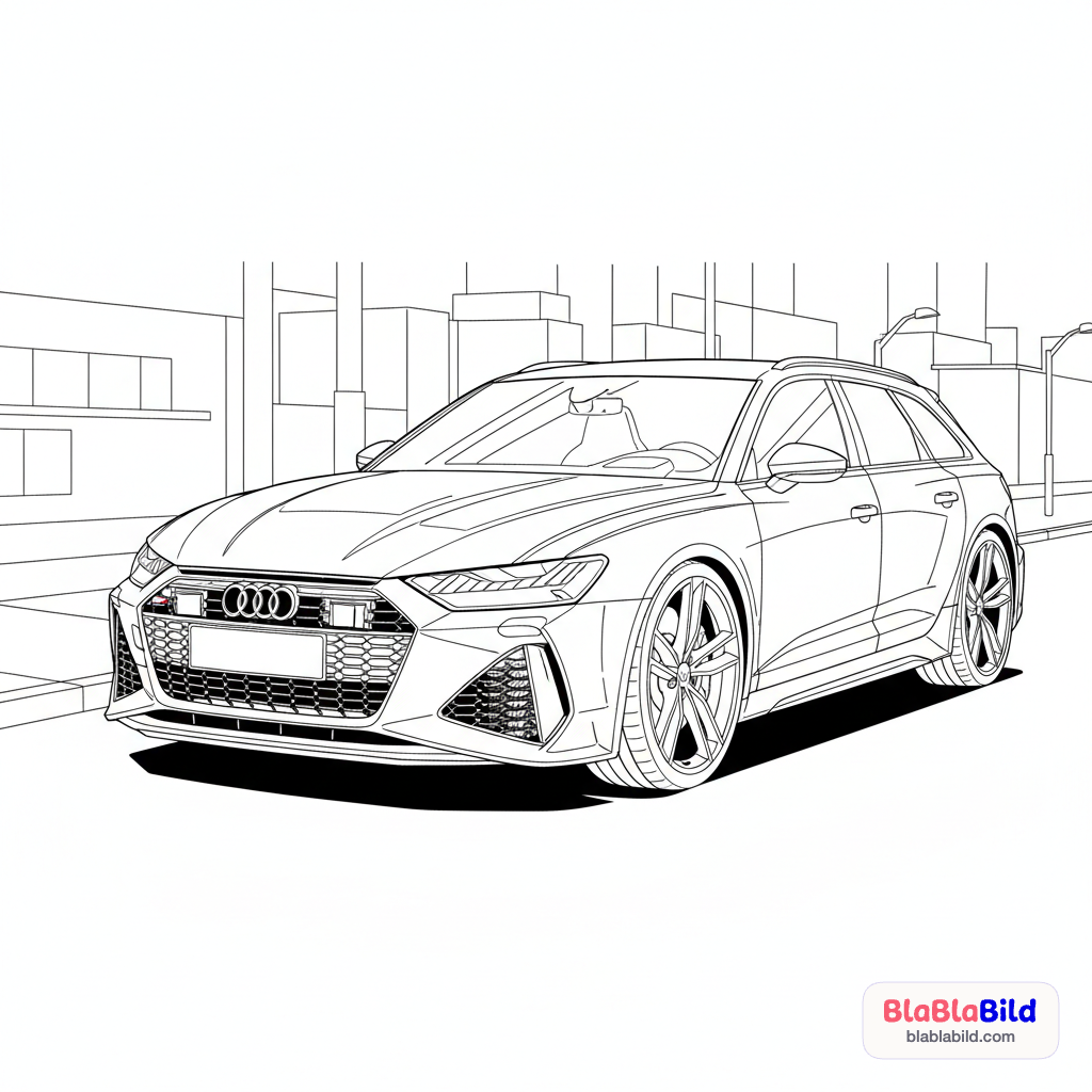 Seite 1: Der Audi RS6 gleitet durch die nächtliche Stadt, seine Scheinwerfer schneiden durch den Dunst. Der Motor schnurrt leise, doch eine innere Unruhe treibt den Fahrer an.