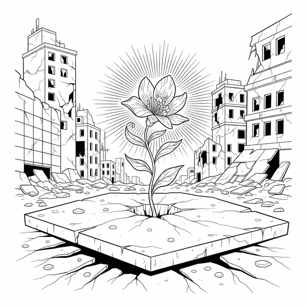 Ausmalgeschichte: Die Blumenfreundin