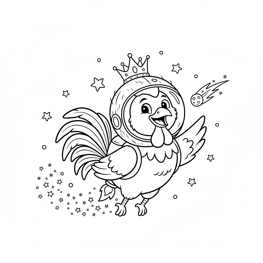 Seite 2: Plötzlich zupft ein sanfter Sternenwind an seinem Federkleid. Etwas glitzert am Himmel.